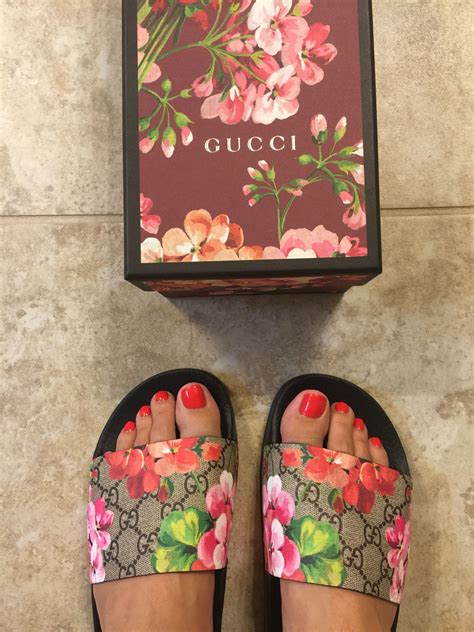 fake floral gucci slides|pink gucci slides nordstrom.